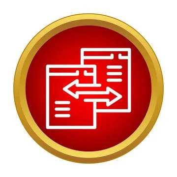 Document data transfer exchange synchronization file icon Stockillustratie
