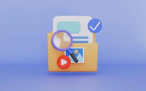 Document database with safety protection, Searching of image, Video, Media Stock Illustration