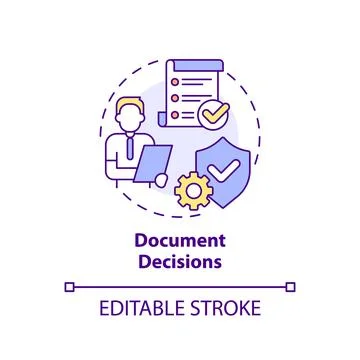 Document decisions concept icon Stockillustratie