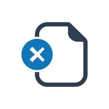 Document delete icon Stock Illustration