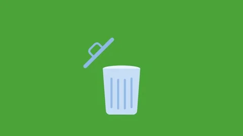 Document Deletion Icon Animation Concept on Green Screen Video stock 342585187
