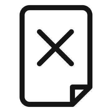 Document Deletion Icon Perfect for File Cleanup Stock Illustration