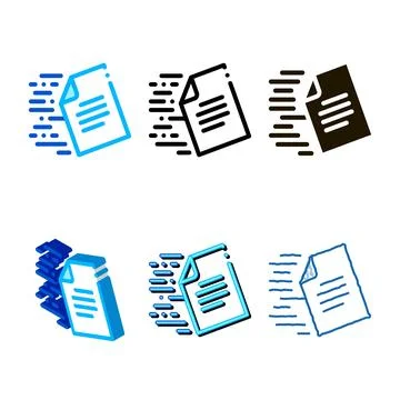 Document delivery icon vector multistyle outline Stock Illustration