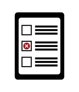 Document design. Check list over isolated illustration, vector g イラスト素材