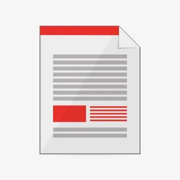 Document design. Colorfull illustration, vector graphic Stockillustratie