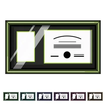Document diploma cartoon vector graphic Stock Illustration