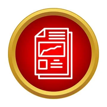 Document displaying financial data statistics report icon Illustrazione stock