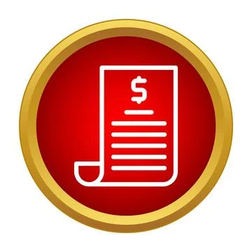 Document with dollar sign representing financial payment bill Illustrazione stock