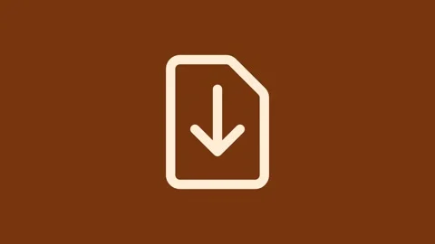 Document Download Arrow Animation on Brown Background 動画素材 348167825