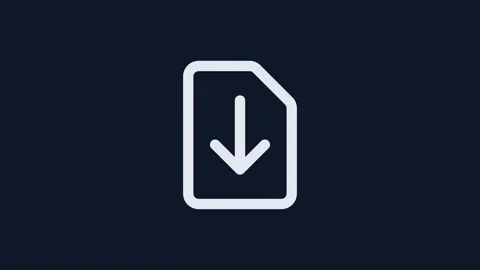 Document Download Arrow Animation on Dark Background 스톡 동영상 348167836