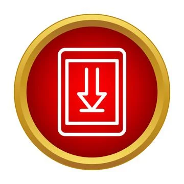 Document download icon button for web interface イラスト素材