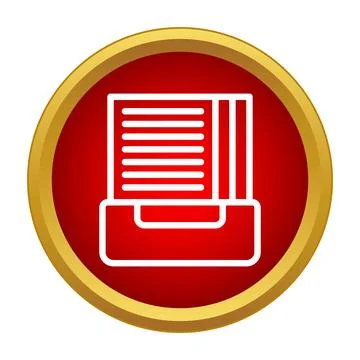 Document drawer icon holding important business papers Stock Illustration