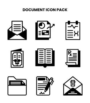 Document DuoTone Design Icons Pack Illustrazione stock