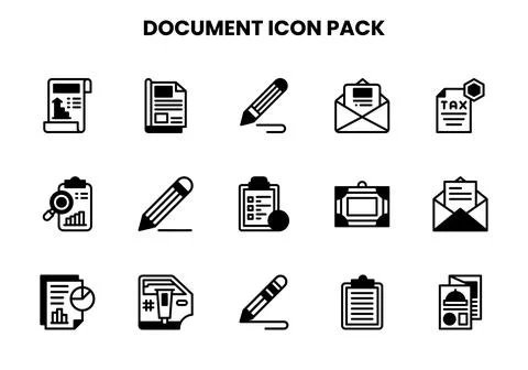 Document DuoTone Design Icons Pack Stock Illustration