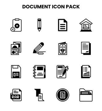Document DuoTone Graphics Icons Pack イラスト素材