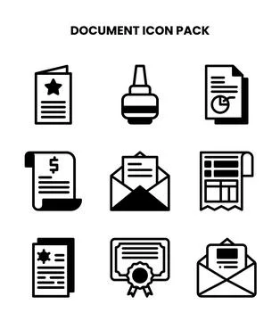 Document DuoTone Graphics Icons Pack 스톡 일러스트