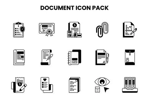 Document DuoTone Scalable Icons Pack イラスト素材