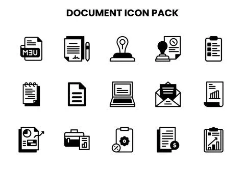 Document DuoTone Scalable Icons Pack Ilustração Stock