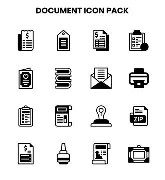 Document DuoTone Scalable Icons Pack Stockillustratie