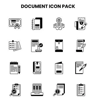 Document DuoTone UI Icons Pack イラスト素材