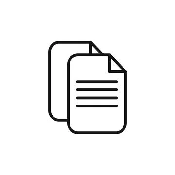 Document Duplicate Icon Ideal for File Management Stock Illustration