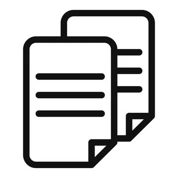 Document Duplicate Icon Ideal for File Management Stock Illustration