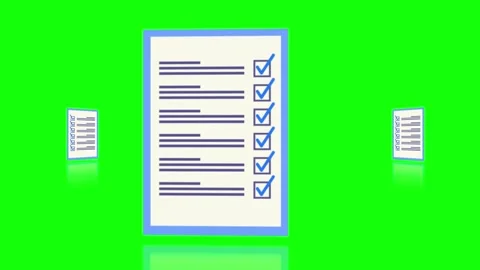Document Dynamic - Chroma Key Green Screen Footage Stockbeeldmateriaal 337166095