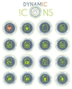 Document dynamic icons Stock Illustration