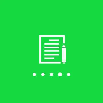 Document edit icon, vector Stock Illustration