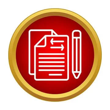 Document editing and revision with pencil icon Stockillustratie