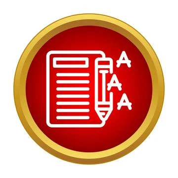 Document editing and writing outline icon concept Stock Illustration