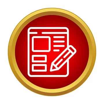 Document editing icon representing form data entry Illustrazione stock