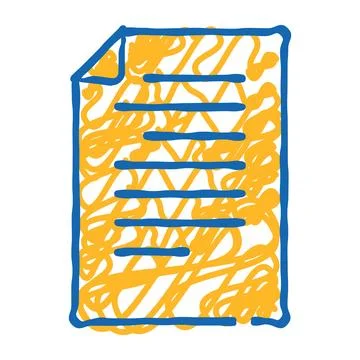Document electronic icon doodle illustration 스톡 일러스트