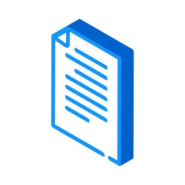 Document electronic isometric icon vector illustration Stock Illustration