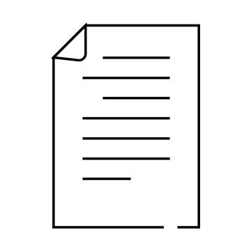 Document electronic line icon vector illustration 스톡 일러스트