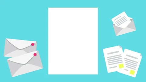 Document Element for advertising message on white paper. Stock Footage 129171839