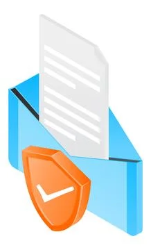Document email security Stock Illustration