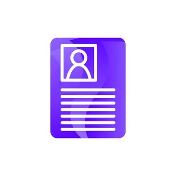 Document employee manager profile icon vector Stock Illustration