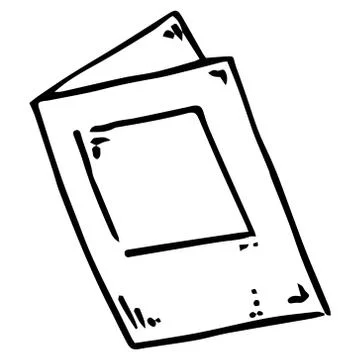 Document, empty blank, brochure icon. Vector illustration of ballot paper. Ha Stock Illustration