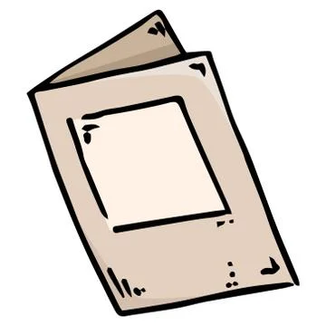 Document, empty blank, brochure icon. Vector illustration of ballot paper. Ha Stock Illustration