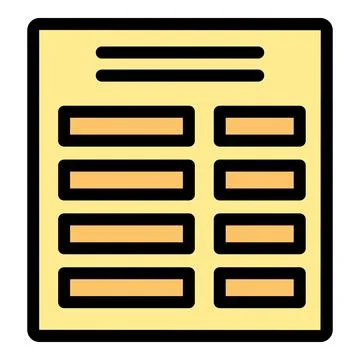 Document with empty fields representing data collection or information mana.. Stock Illustration