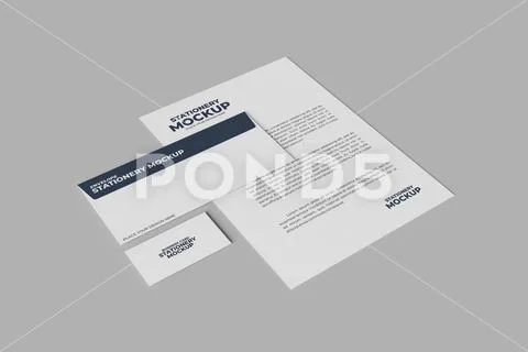 Document, Envelope and Business card Mockup PSD Template