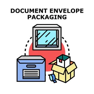 Document, envelope, and package delivery concept 스톡 일러스트