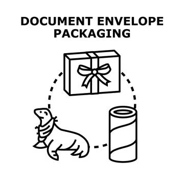 Document envelope packaging mailing delivery service concept Stock-Illustration