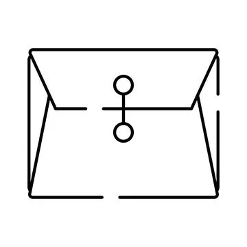 Document envelope with string closure holding financial records Stockillustratie