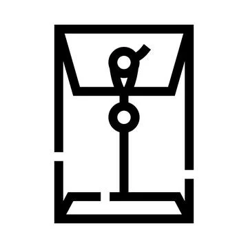 Document envelope with string tie icon design Stock Illustration
