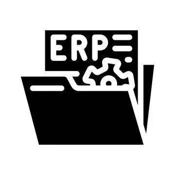 Document erp glyph icon vector illustration イラスト素材