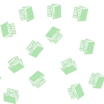 Document erp glyph vector seamless pattern Stock Illustration