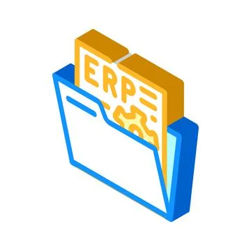 Document erp isometric icon vector illustration Ilustración de archivo