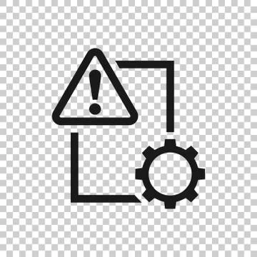 Document error icon in flat style. Broken report vector illustration on white Stock Illustration